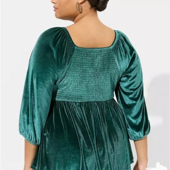 Velvet Corset Peplum Top - Picture 5 of 5